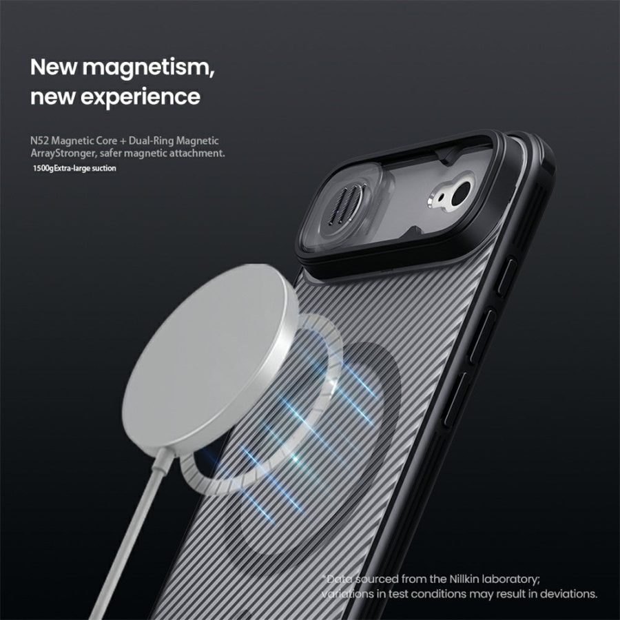 NILLKIN Camshield Pro Magnetic Series For iPhone Air Case TPU - PC Clear Black Phone Cover with Camera Slider