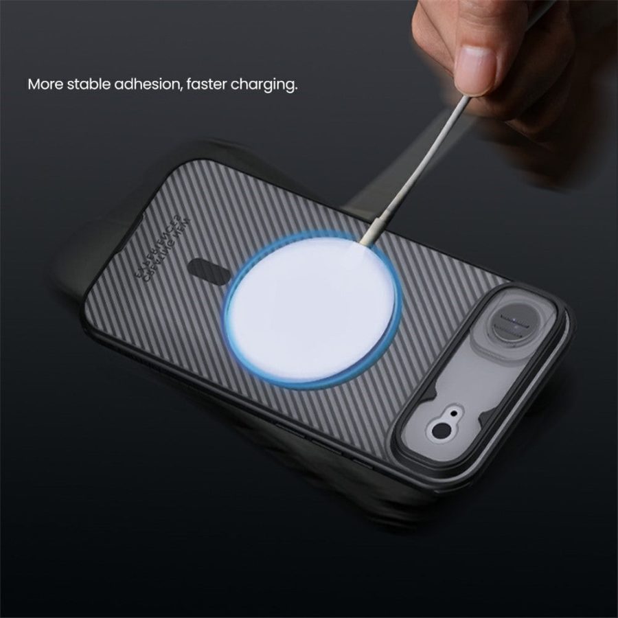 NILLKIN Camshield Pro Magnetic Series For iPhone Air Case TPU - PC Clear Black Phone Cover with Camera Slider