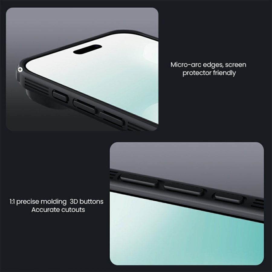 NILLKIN Camshield Pro Magnetic Series For iPhone Air Case TPU - PC Clear Black Phone Cover with Camera Slider