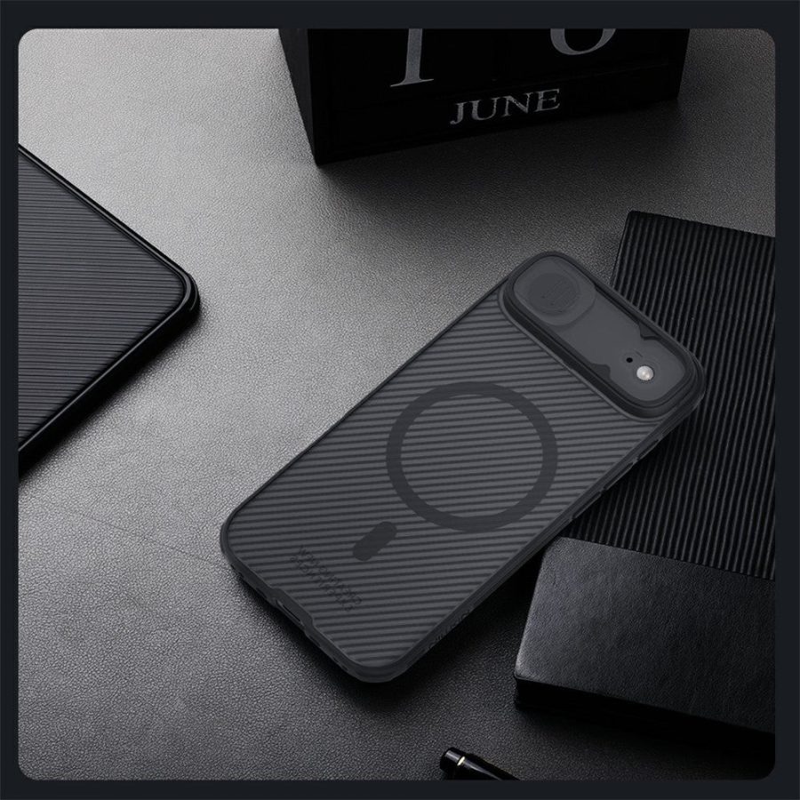 NILLKIN Camshield Pro Magnetic Series For iPhone Air Case TPU - PC Clear Black Phone Cover with Camera Slider