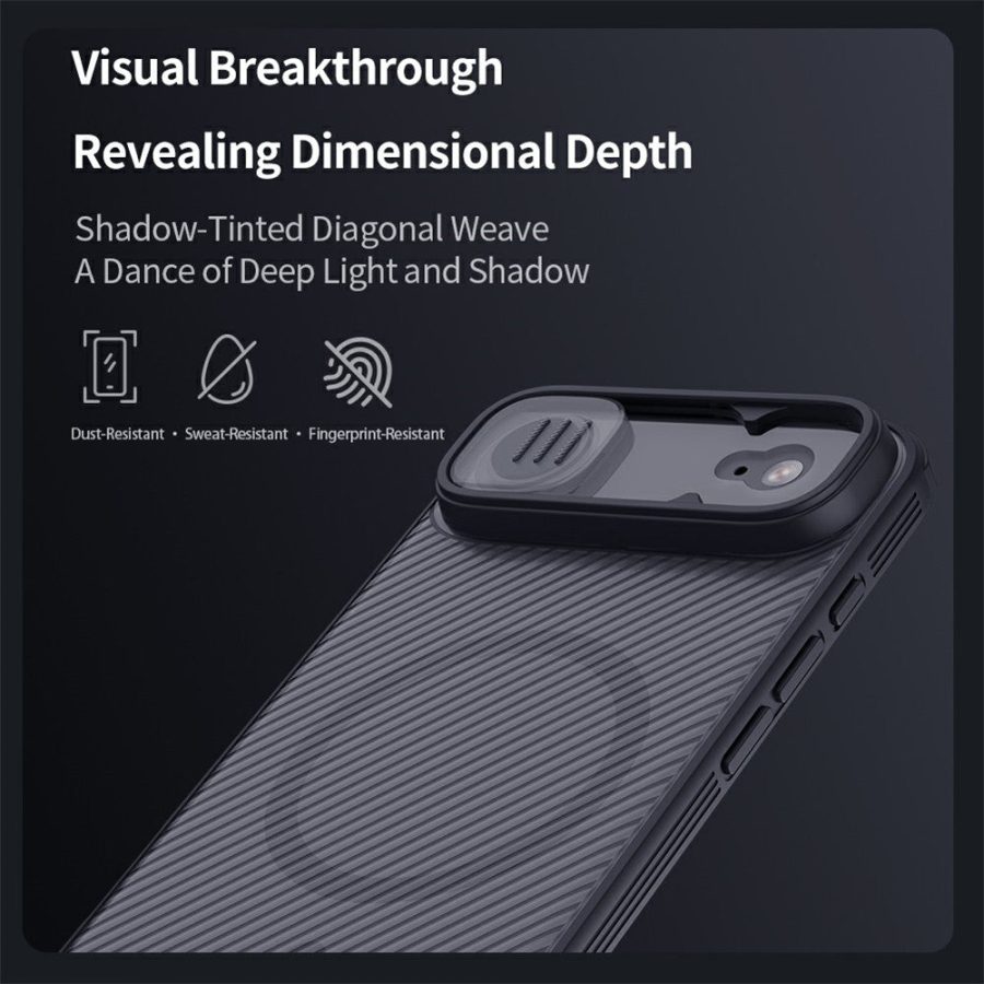 NILLKIN Camshield Pro Magnetic Series For iPhone Air Case TPU - PC Clear Black Phone Cover with Camera Slider