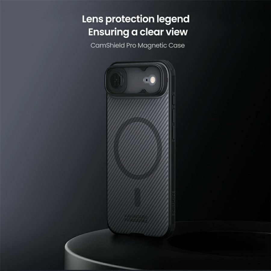 NILLKIN Camshield Pro Magnetic Series For iPhone Air Case TPU - PC Clear Black Phone Cover with Camera Slider