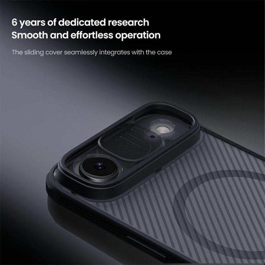 NILLKIN Camshield Pro Magnetic Series For iPhone Air Case TPU - PC Clear Black Phone Cover with Camera Slider