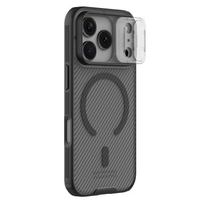 6601180789A-1 NILLKIN Camshield Pro Magnetic Series For iPhone 17 Pro Max Case TPU - PC Clear Black Phone Cover with Camera Slider