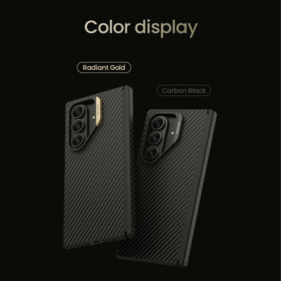 6601181730A-11 NILLKIN For Samsung Galaxy Z Fold7 Case Carbon Fiber Back Shockproof Phone Cover with Magnetic Support