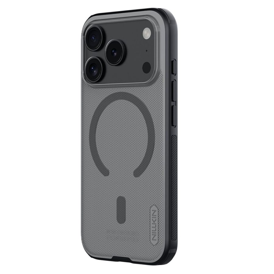 6601181769A-1 NILLKIN Super Frosted Shield Pro for iPhone 17 Pro Magnetic Case Matte PC - TPU Clear Black Phone Back Cover