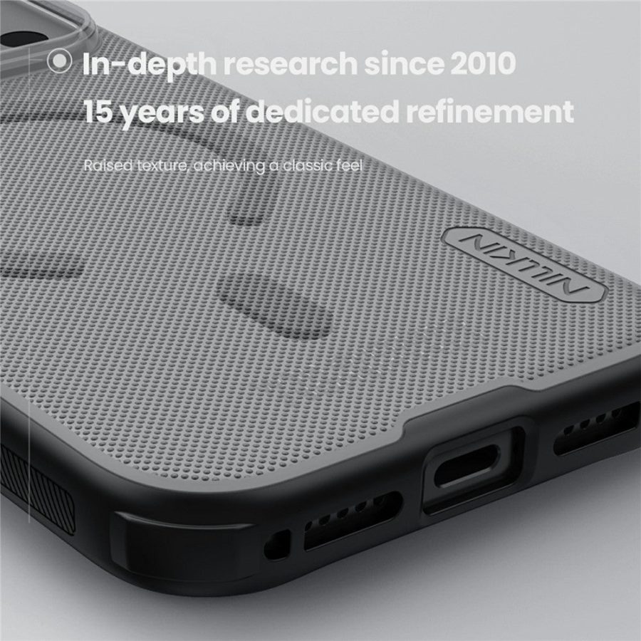 6601181769A-6 NILLKIN Super Frosted Shield Pro for iPhone 17 Pro Magnetic Case Matte PC - TPU Clear Black Phone Back Cover