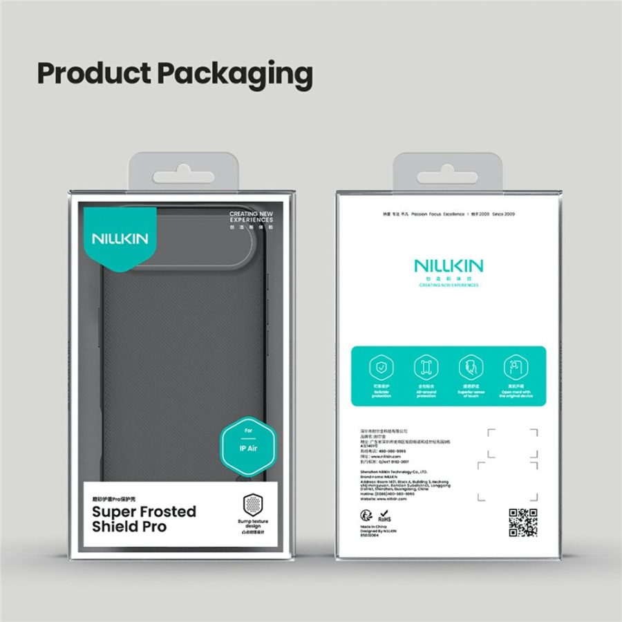 6601181798A-10 NILLKIN Super Frosted Shield Pro For iPhone Air Case Matte PC - TPU Clear Black Phone Back Cover