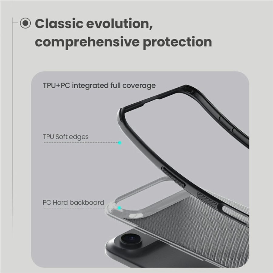 6601181798A-9 NILLKIN Super Frosted Shield Pro For iPhone Air Case Matte PC - TPU Clear Black Phone Back Cover