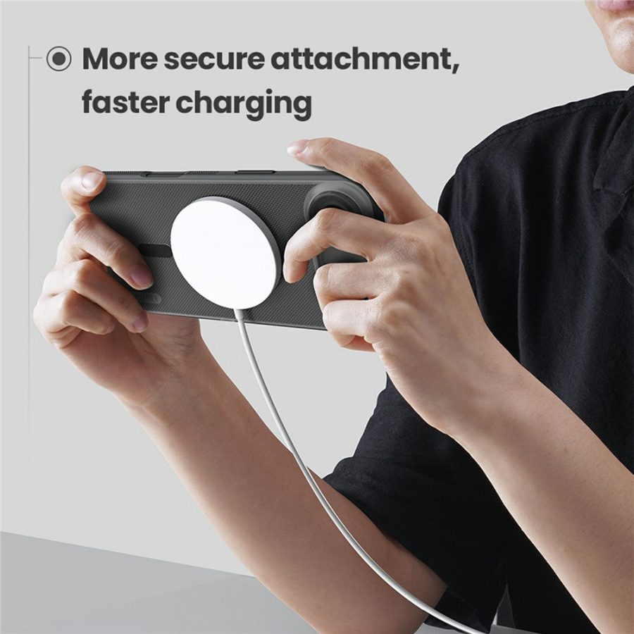NILLKIN Super Frosted Shield Pro for iPhone Air Magnetic Case Matte PC - TPU Clear Black Phone Back Cover