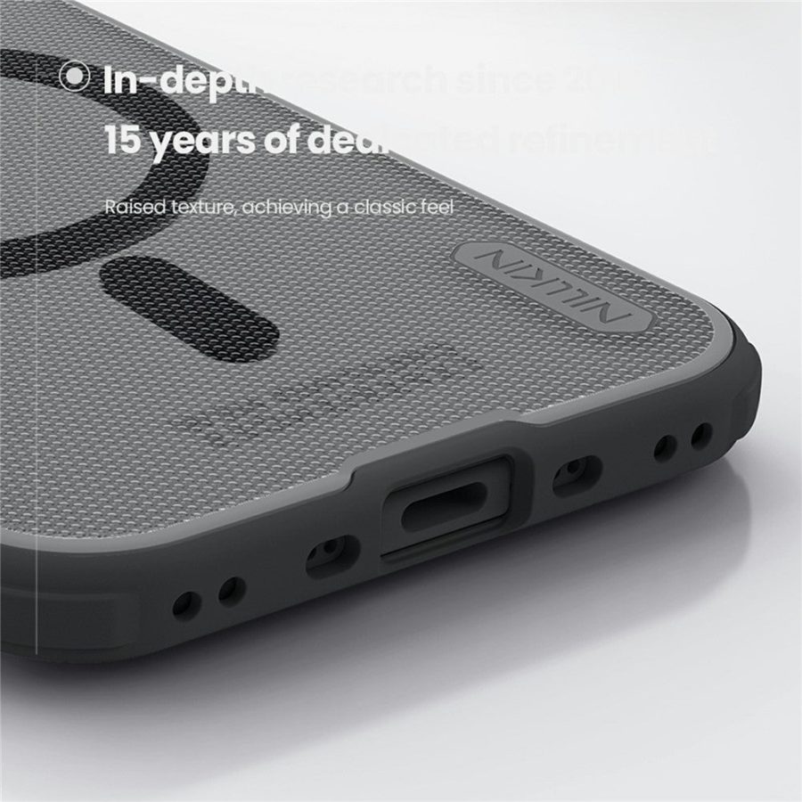 NILLKIN Super Frosted Shield Pro for iPhone Air Magnetic Case Matte PC - TPU Clear Black Phone Back Cover