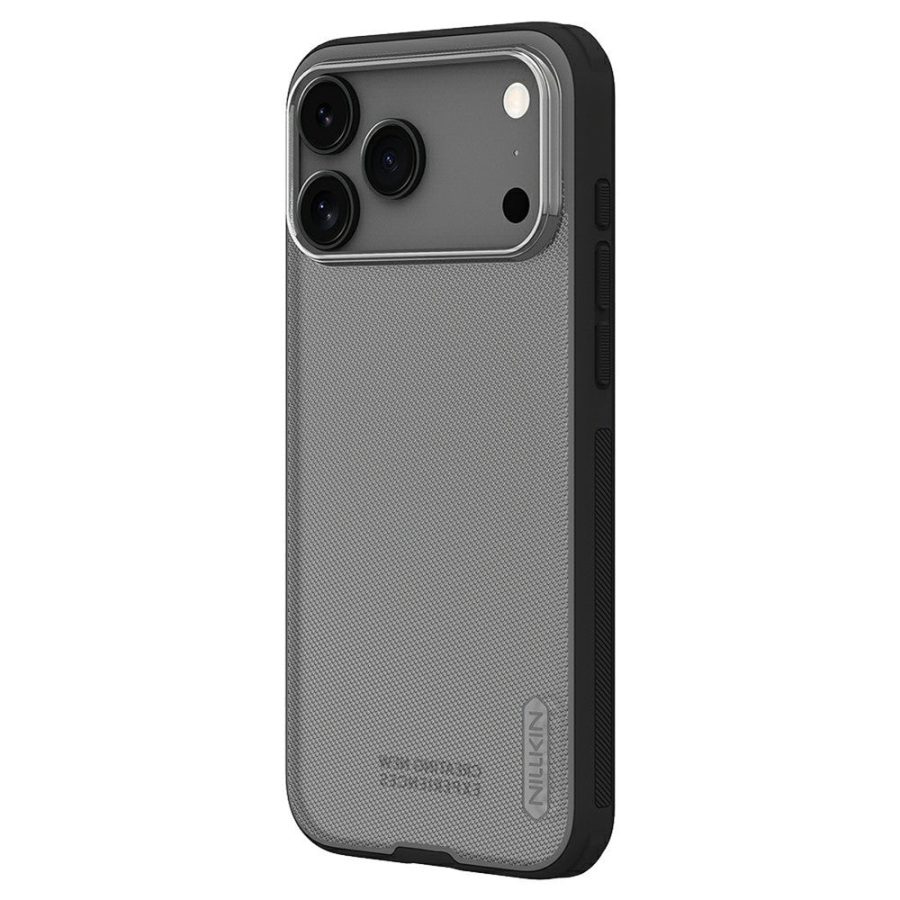 6601183285A-1 NILLKIN Super Frosted Shield Pro For iPhone 17 Pro Max Case Matte PC - TPU Clear Black Phone Back Cover