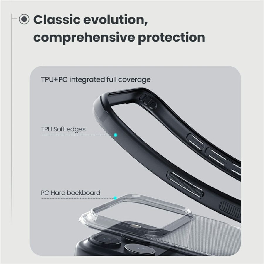 6601183285A-9 NILLKIN Super Frosted Shield Pro For iPhone 17 Pro Max Case Matte PC - TPU Clear Black Phone Back Cover