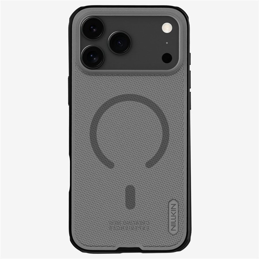 6601183286A-3 NILLKIN Super Frosted Shield Pro for iPhone 17 Pro Max Magnetic Case Matte PC - TPU Clear Black Phone Back Cover