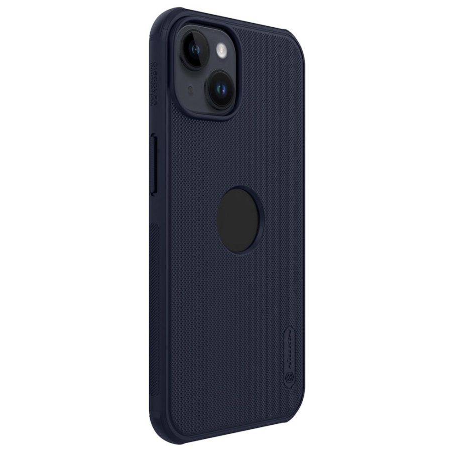 NILLKIN Super Frosted Shield Pro Phone Case for iPhone 14 Plus Anti-scratch Matte Hard PC Phone Cover (Hollow-out Design for Logo)