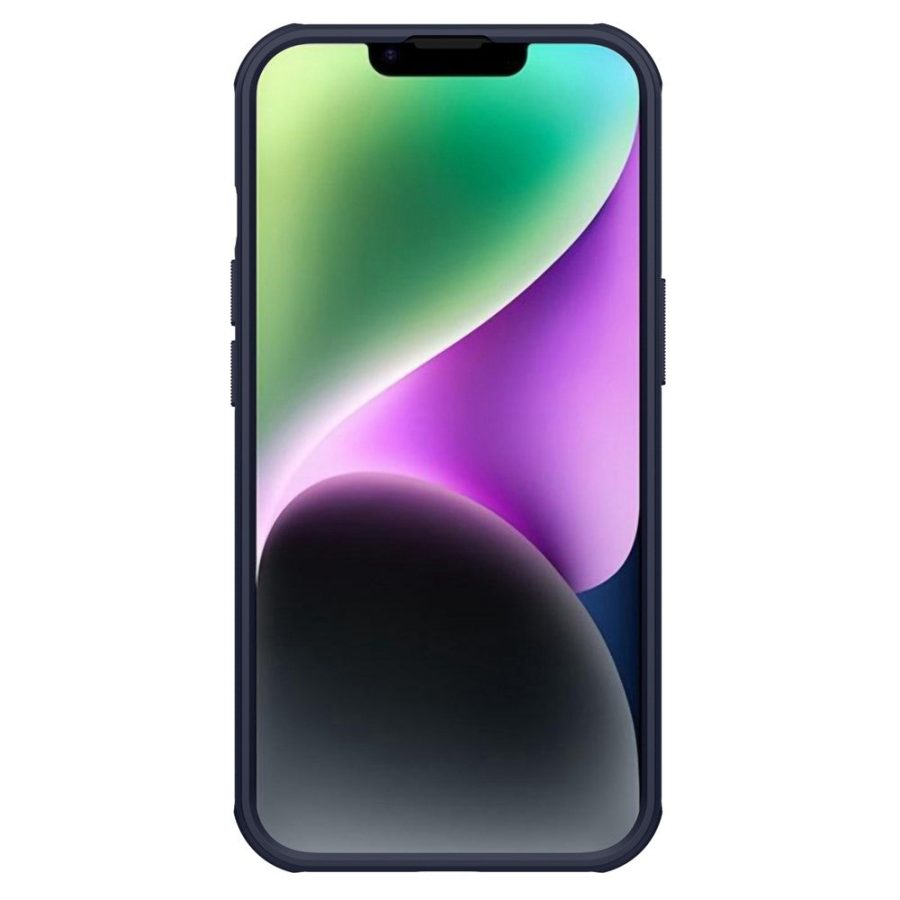 NILLKIN Super Frosted Shield Pro Phone Case for iPhone 14 Plus Anti-scratch Matte Hard PC Phone Cover (Hollow-out Design for Logo)