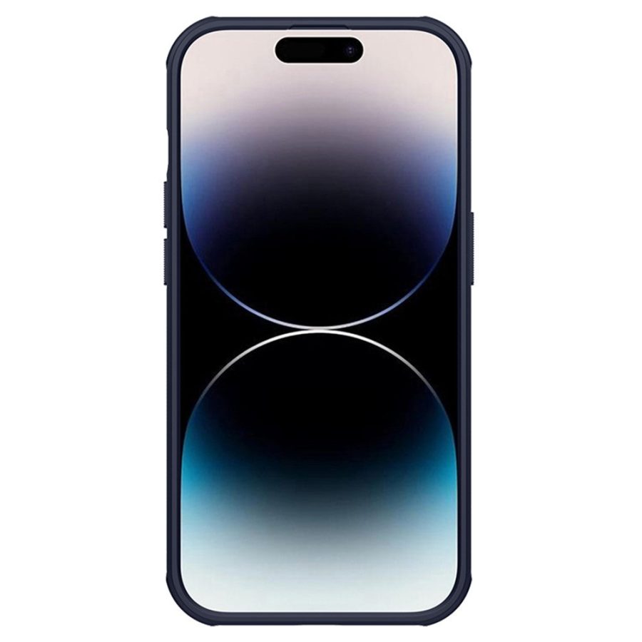 660118422C-4 NILLKIN Super Frosted Shield Pro Protective Phone Case for iPhone 14 Pro Hard PC Matte Anti-drop Phone Cover (Hollow-out Design for Logo)