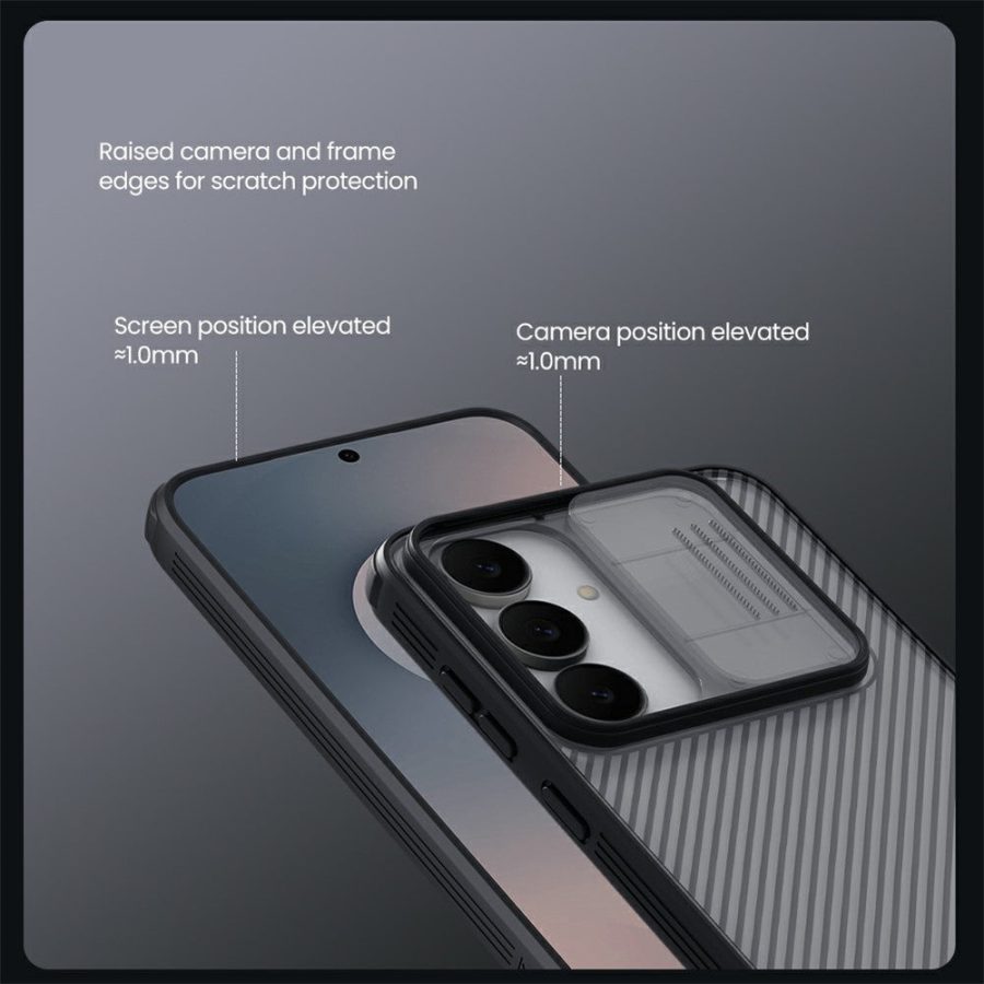 6601184452A-11 NILLKIN Camshield Pro Series For Samsung Galaxy S25 FE Case TPU - PC Phone Cover with Camera Slider