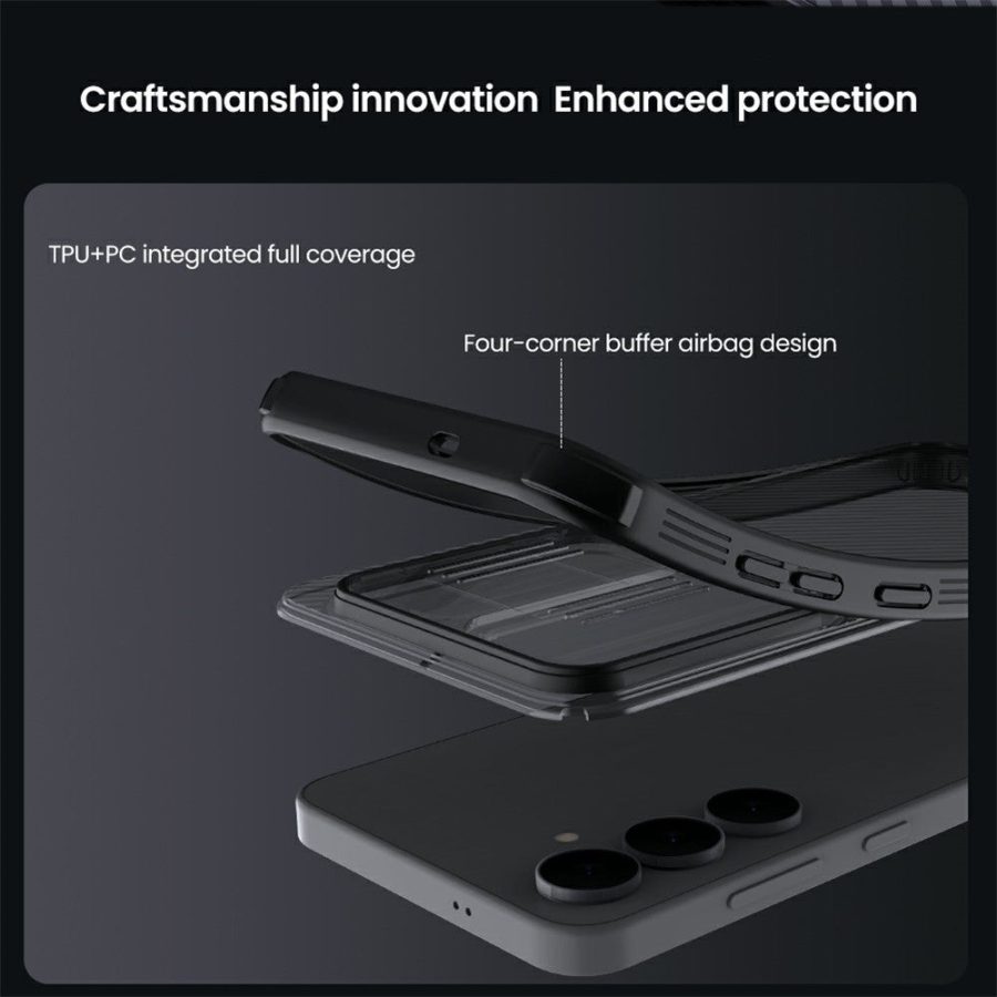 6601184452A-9 NILLKIN Camshield Pro Series For Samsung Galaxy S25 FE Case TPU - PC Phone Cover with Camera Slider