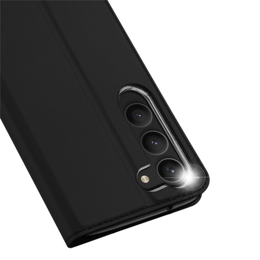 660118496A-8 DUX DUCIS Skin Pro Series for Samsung Galaxy S23 PU Leather Card Holder Case Anti-scratch Foldable Stand Phone Cover