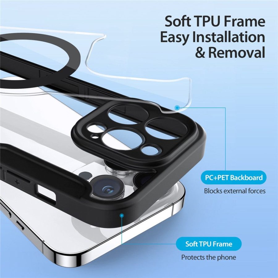 660118896A-9 DUX DUCIS Skin X Pro Series For iPhone 14 Pro Leather Case Flip Cover Compatible with MagSafe