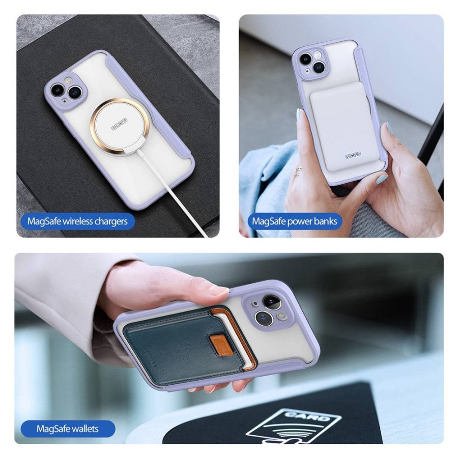 660118899C-5 DUX DUCIS Skin X Pro Series For iPhone 14 Plus Leather Case Flip Cover Compatible with MagSafe