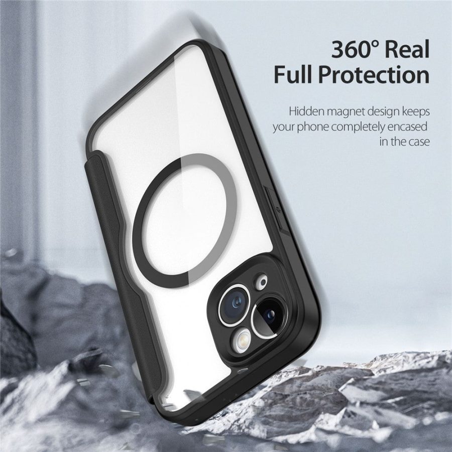 DUX DUCIS Skin X Pro Series For iPhone 14 PU Leather Case Flip Cover Compatible with MagSafe