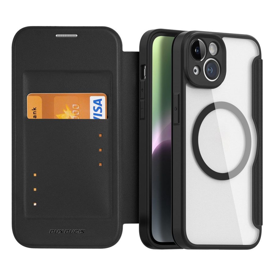 DUX DUCIS Skin X Pro Series For iPhone 14 PU Leather Case Flip Cover Compatible with MagSafe