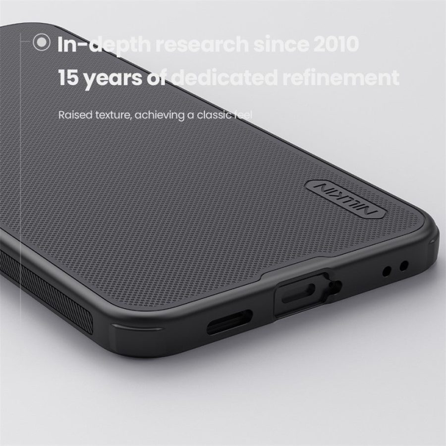 6601195103A-7 NILLKIN Super Frosted Shield Pro for Samsung Galaxy A57 Magnetic Case PC - TPU Clear Black Phone Cover