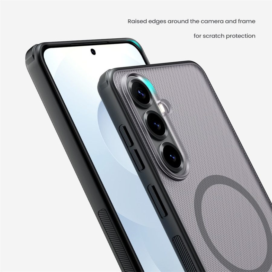 6601197070A-10 NILLKIN Super Frosted Shield Pro for Samsung Galaxy S26+ Magnetic Case Matte PC - TPU Clear Black Phone Back Cover