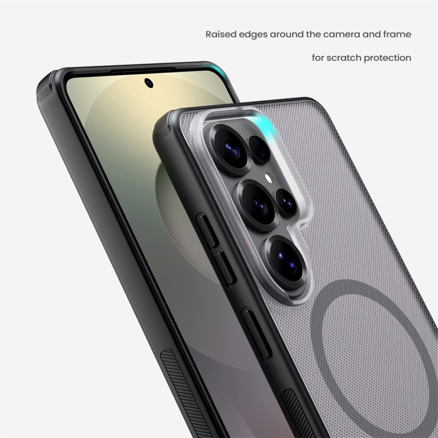 NILLKIN Super Frosted Shield Pro for Samsung Galaxy S26 Ultra Magnetic Case Matte PC - TPU Clear Black Phone Back Cover