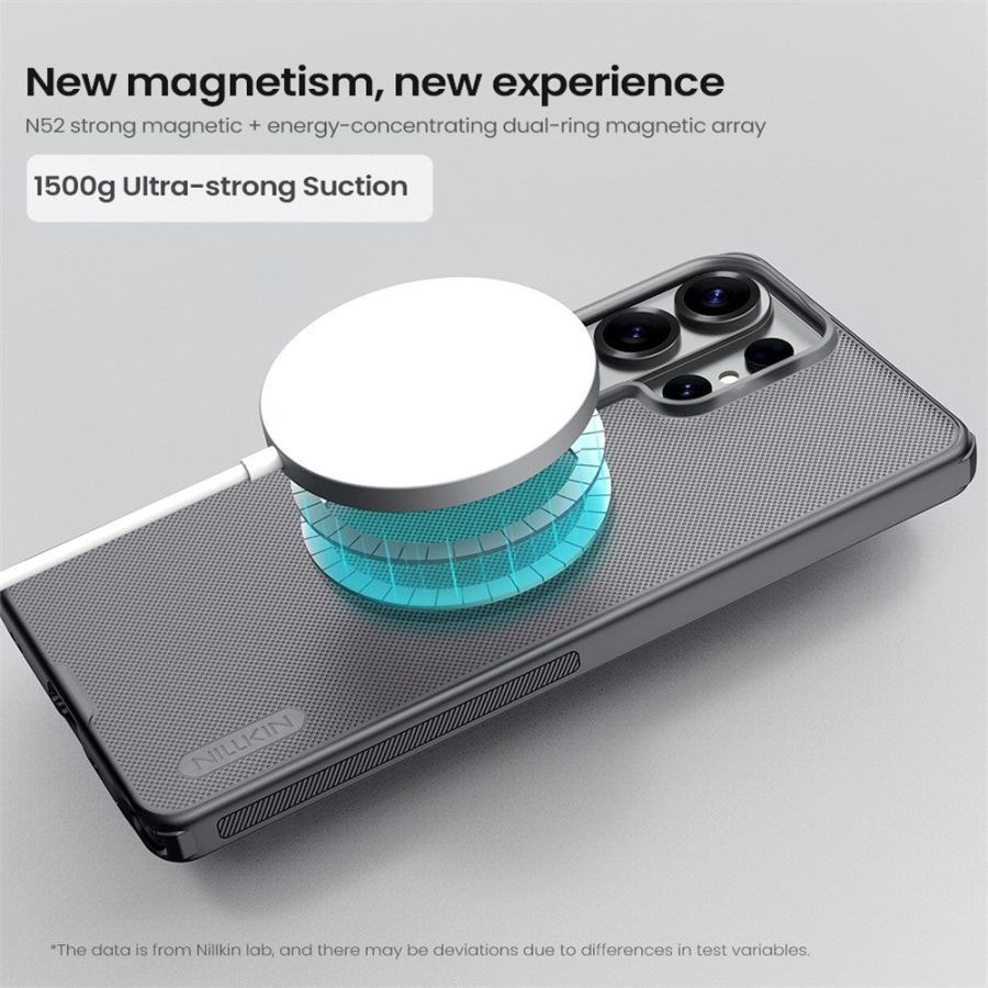 NILLKIN Super Frosted Shield Pro for Samsung Galaxy S26 Ultra Magnetic Case Matte PC - TPU Clear Black Phone Back Cover