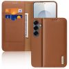 DUX DUCIS For Samsung Galaxy S26 Case Hivo Series Cowhide Leather RFID Blocking Wallet Stand Flip Phone Cover