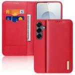DUX DUCIS For Samsung Galaxy S26 Case Hivo Series Cowhide Leather RFID Blocking Wallet Stand Flip Phone Cover