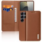 DUX DUCIS For Samsung Galaxy S26 Ultra Case Hivo Series Split Leather RFID Blocking Wallet Stand Flip Phone Cover (Non-magnetic)