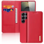 DUX DUCIS For Samsung Galaxy S26 Ultra Case Hivo Series Split Leather RFID Blocking Wallet Stand Flip Phone Cover (Non-magnetic)