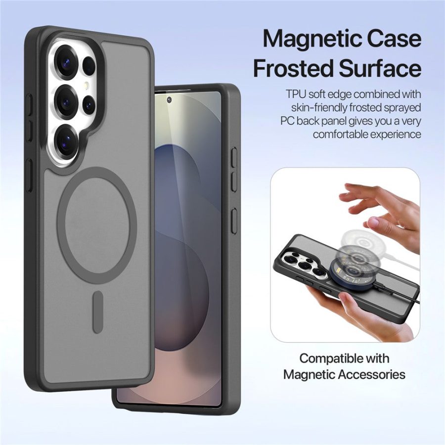 6601200093A-6 DUX DUCIS Lawa Series For Samsung Galaxy S26 Ultra Case Detachable Magnetic Cowhide Leather Cover Zipper Wallet