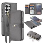 DUX DUCIS Lawa Series For Samsung Galaxy S26 Ultra Case Detachable Magnetic Cowhide Leather Cover Zipper Wallet