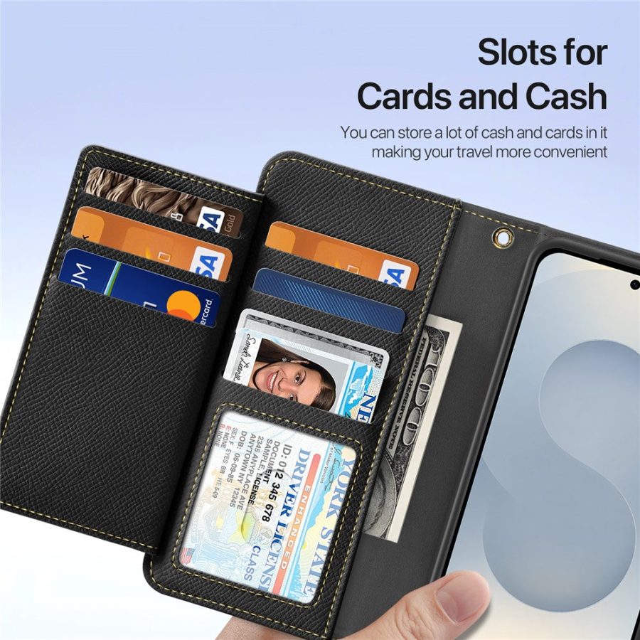 6601200094A-7 DUX DUCIS For Samsung Galaxy S26 Case Lawa Series Detachable Magnetic Cowhide Leather Cover Zipper Wallet