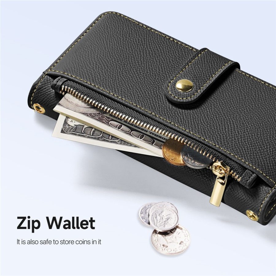 6601200094A-8 DUX DUCIS For Samsung Galaxy S26 Case Lawa Series Detachable Magnetic Cowhide Leather Cover Zipper Wallet