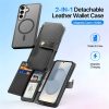 6601200095A-3 DUX DUCIS For Samsung Galaxy S26+ Case Lawa Series Detachable Magnetic Cowhide Leather Cover Zipper Wallet
