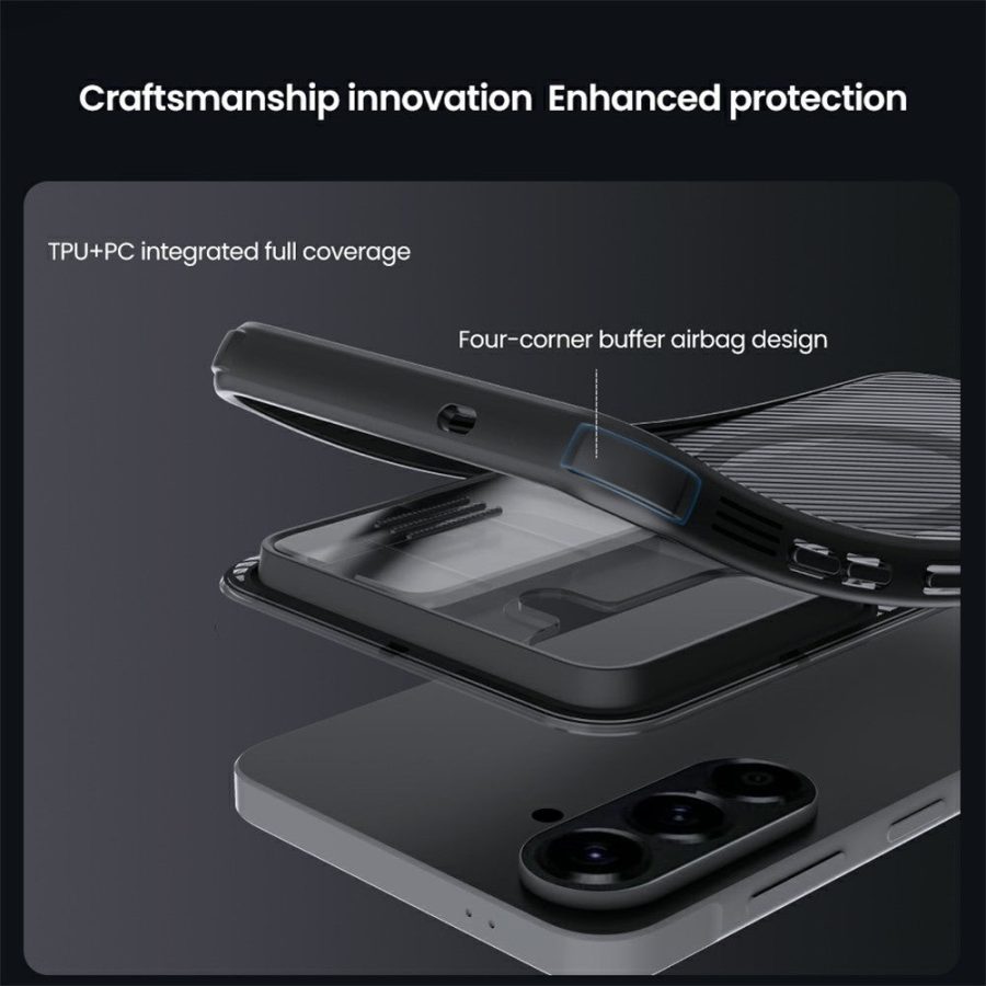 6601203028A-9 NILLKIN Camshield Pro Magnetic Series For Samsung Galaxy A57 Case TPU - PC Phone Cover with Camera Slider