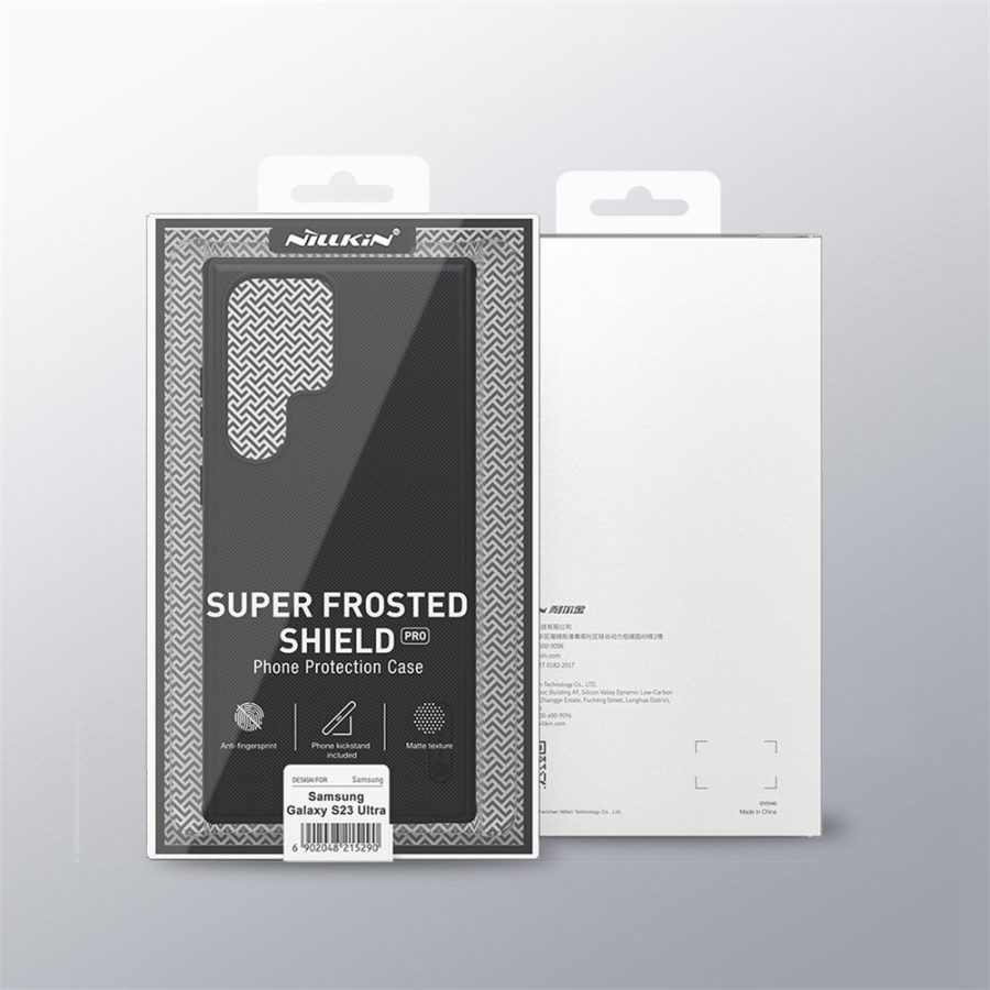 660120530A-6 NILLKIN Super Frosted Shield Pro for Samsung Galaxy S23 Ultra PC - TPU Hybrid Phone Case Matte Finish Protective Cover