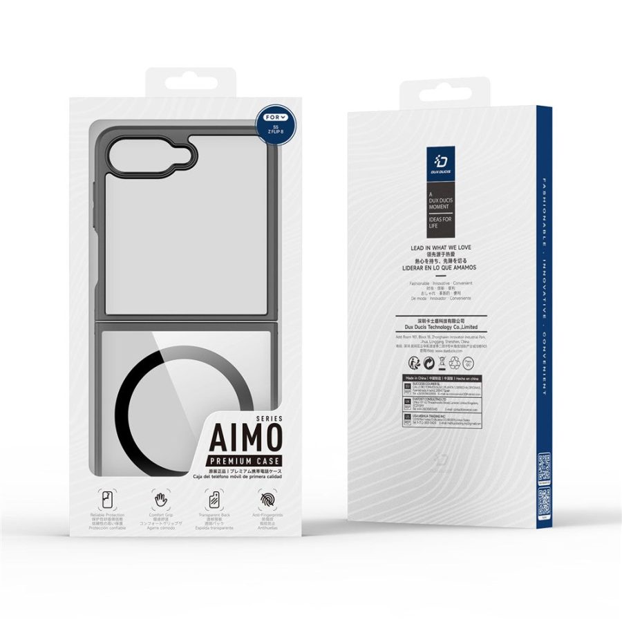 DUX DUCIS Aimo Series For Samsung Galaxy Z Flip8 Magnetic Case PC - TPU Clear Back Phone Cover (REACH Certification)