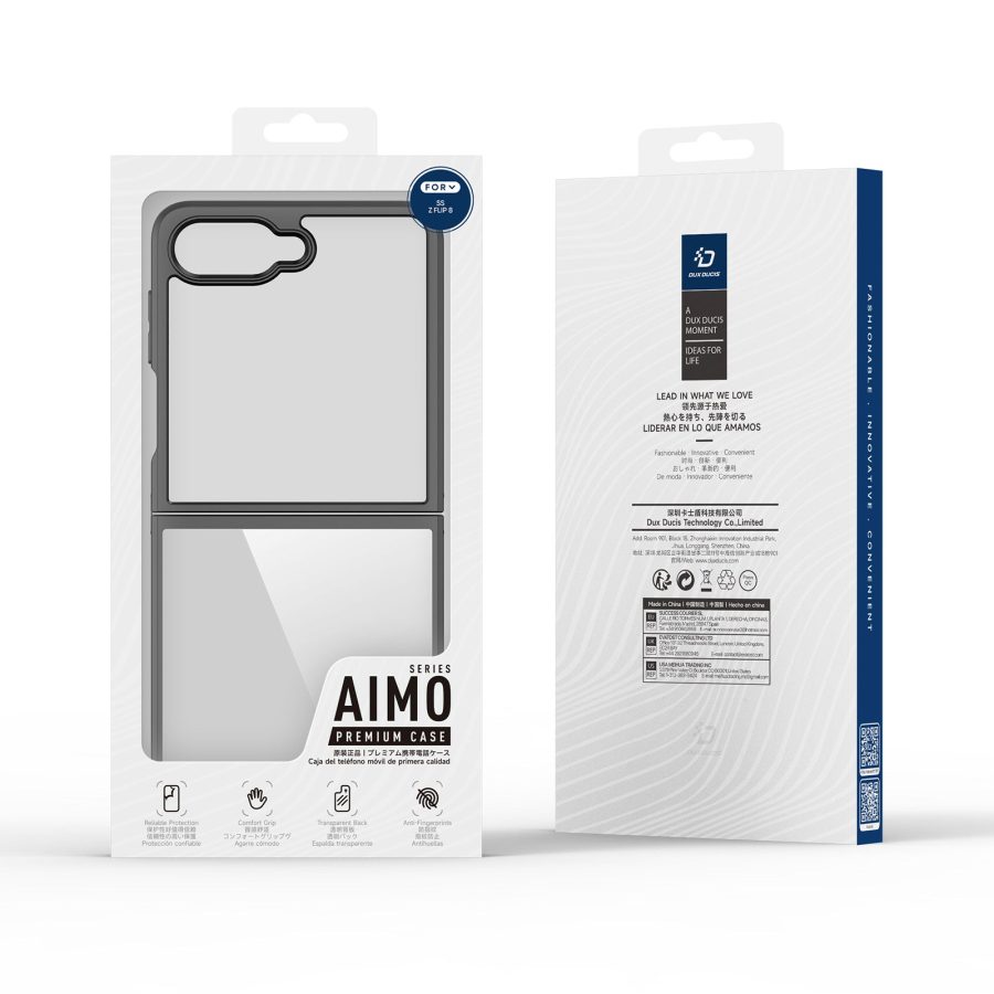 6601217301A-9 DUX DUCIS for Samsung Galaxy Z Flip8 Aimo Series PC - TPU Clear Back Phone Cover (REACH Certification)