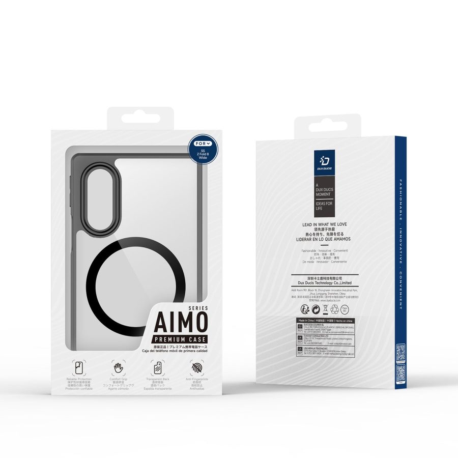 6601218135A-10 DUX DUCIS for Samsung Galaxy Z Fold8 Aimo Series Magnetic Case PC - TPU Clear Back Phone Cover (REACH Certification)