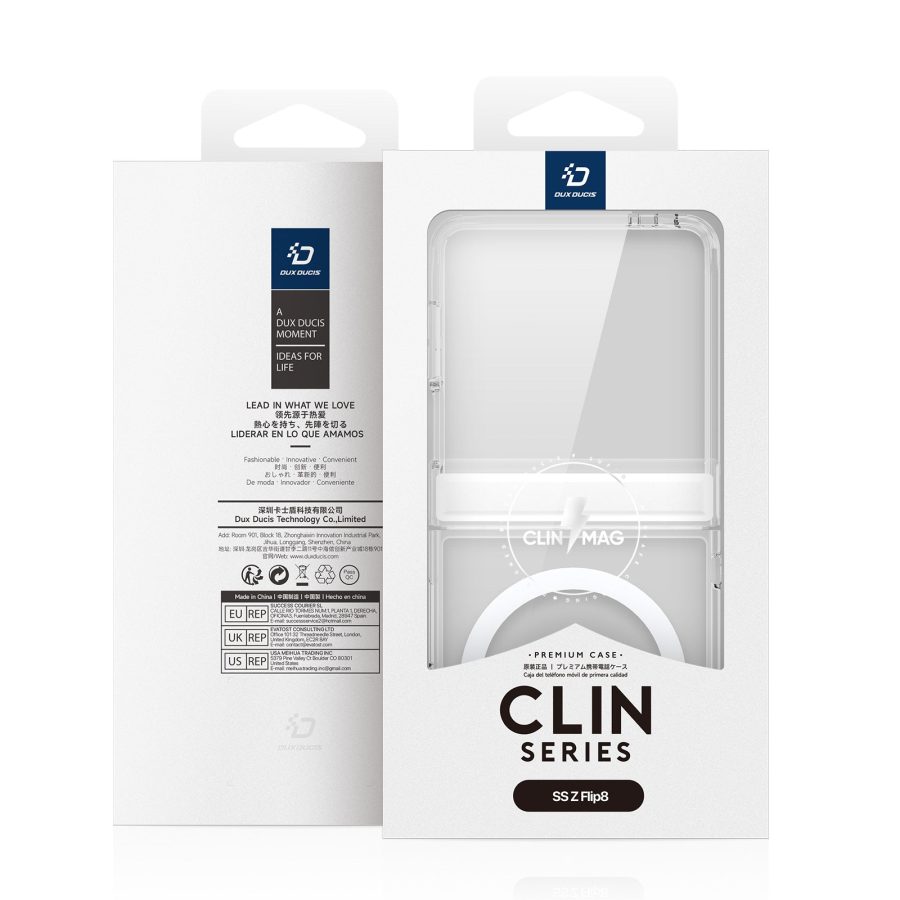 6601219402A-12 DUX DUCIS for Samsung Galaxy Z Flip8 Clin Series Back Cover PC - TPU Clear Phone Case