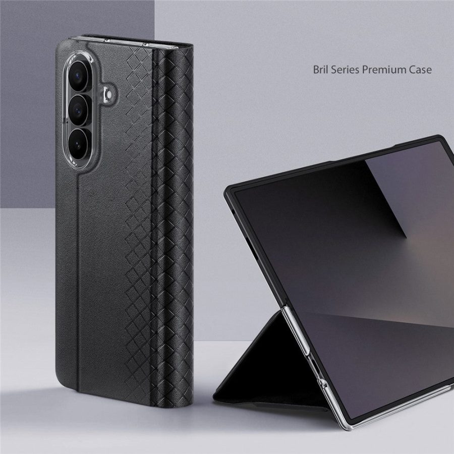 6601219404A-3 DUX DUCIS for Samsung Galaxy Z Fold8 Ultra Case Bril Series Leather - PC Phone Cover with Stand
