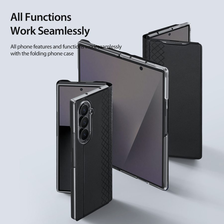 6601219404A-5 DUX DUCIS for Samsung Galaxy Z Fold8 Ultra Case Bril Series Leather - PC Phone Cover with Stand