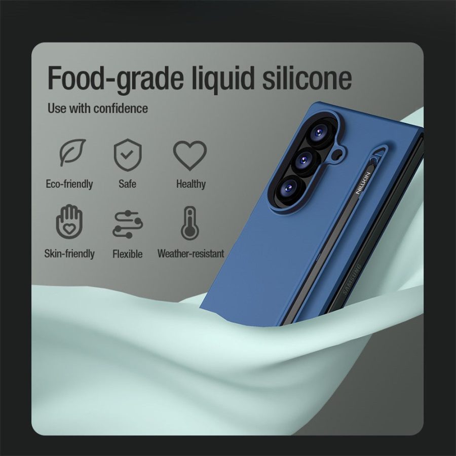 6601222551A-7 NILLKIN Flex Pure Fold Series For Samsung Galaxy Z Fold8 Ultra Case Shockproof Silicone - PC Phone Cover with Stylus Pen
